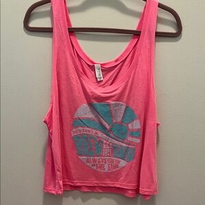 Abella Pink Graphic Tank Top